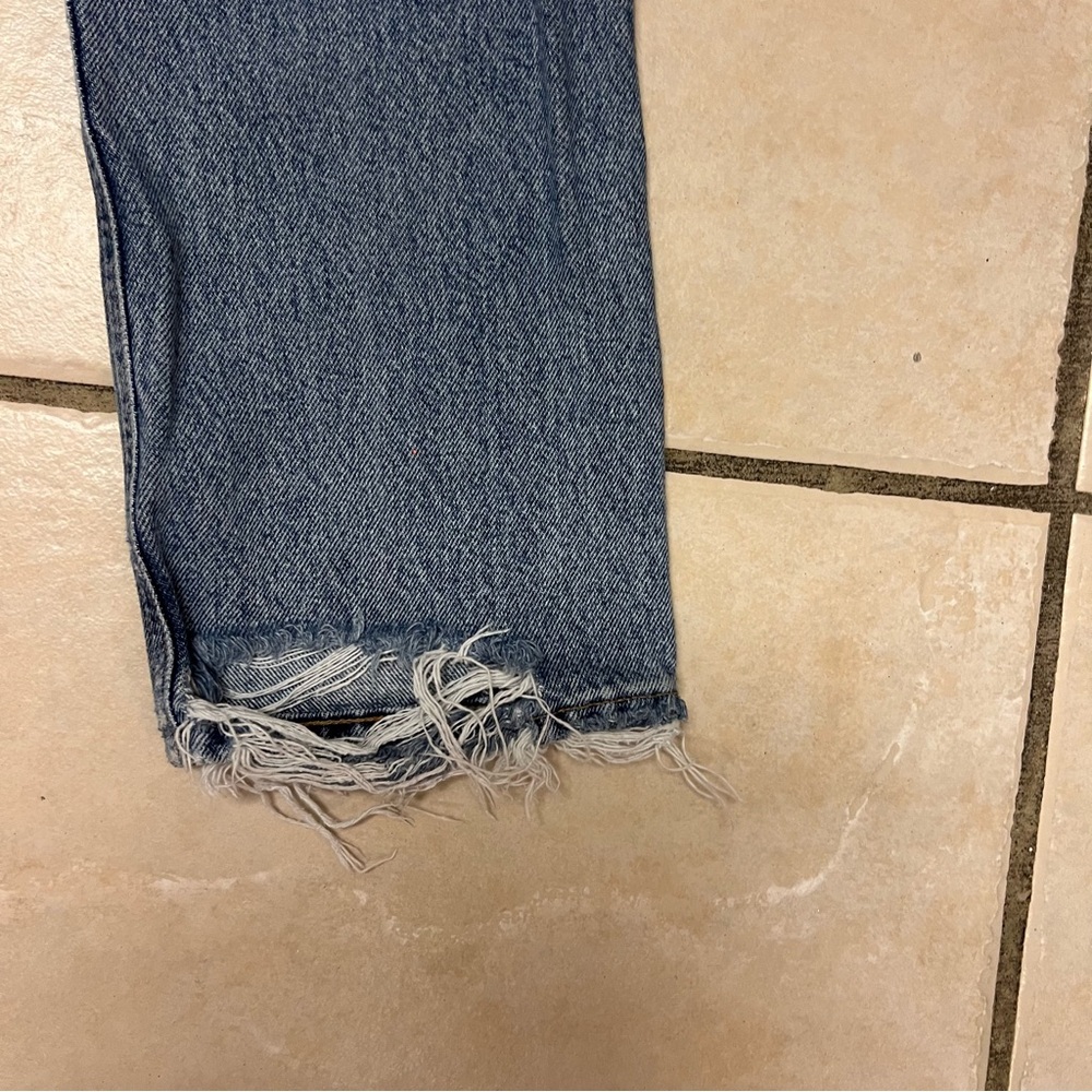 Agolde Blue Button Fly Jeans - Picture 7 of 11